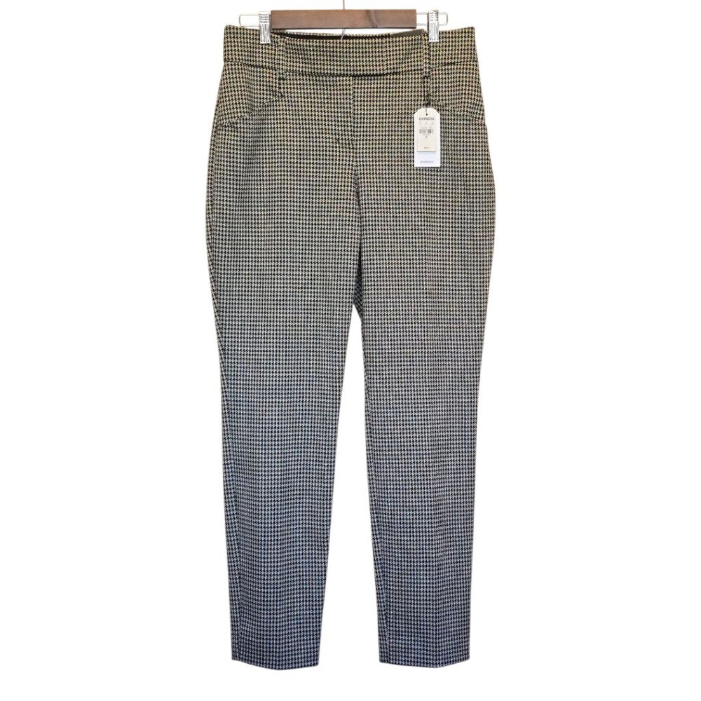 🏷️NWT - EXPRESS Ankle Midrise Houndstooth Troiuser Pant sz 8L - NWT🏷️
